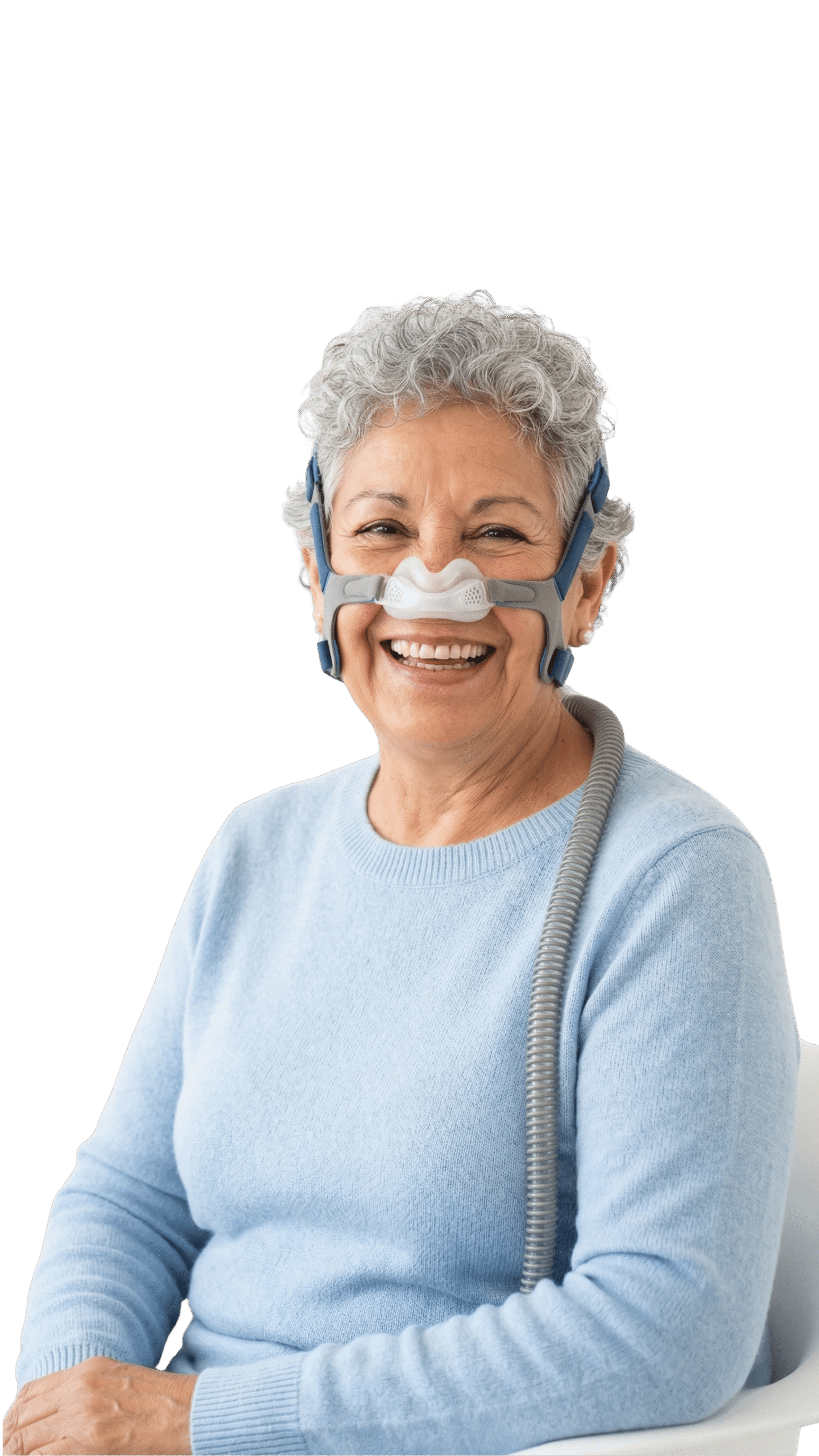 Paciente usando equipo CPAP de Gran Médica